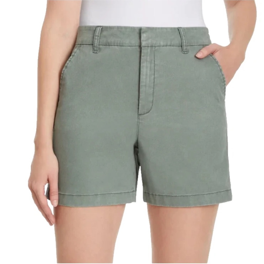 Gloria Vanderbilt High Waist Green Women's Chino Shorts